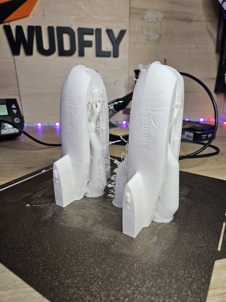 Lightweight 3D-printed aircraft part used for WUDFLY print profile guidance