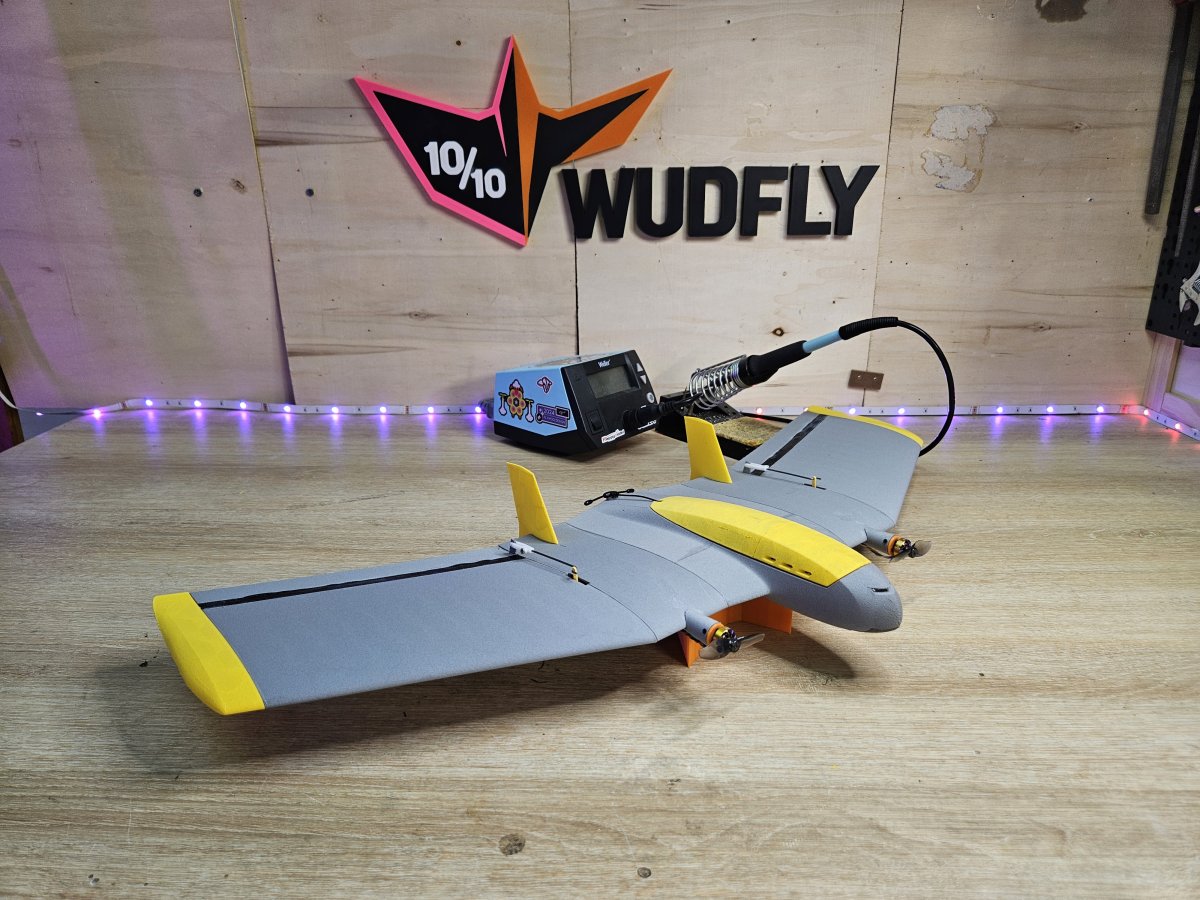 TWIST_DT 3D printed twin motor aircraft side view