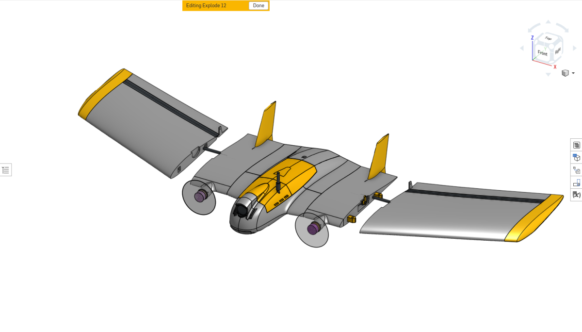 Spectre outer wings sliding onto the carbon-fibre spar.