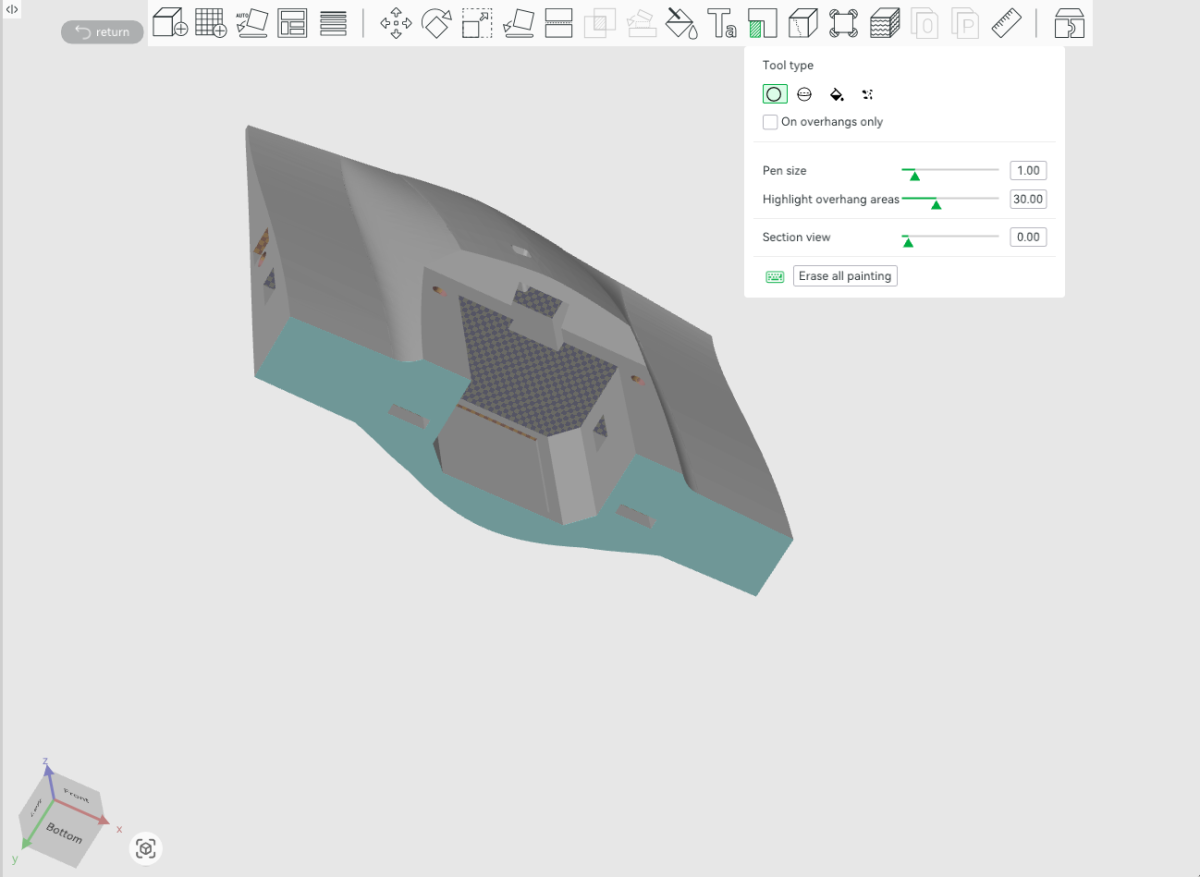 Spectre aft fuselage support arrangement in Bambu Studio