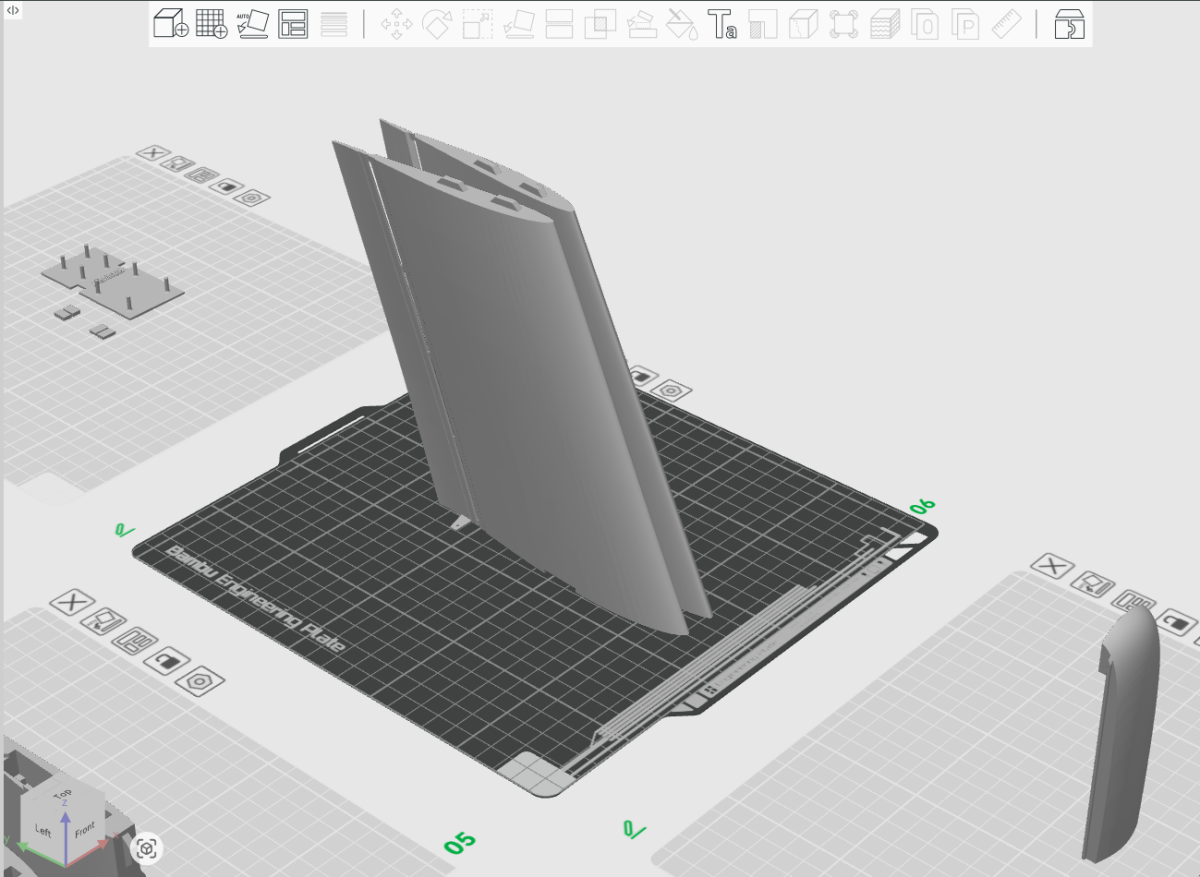 Spectre outer wing sections arranged with their elevon horns facing outward