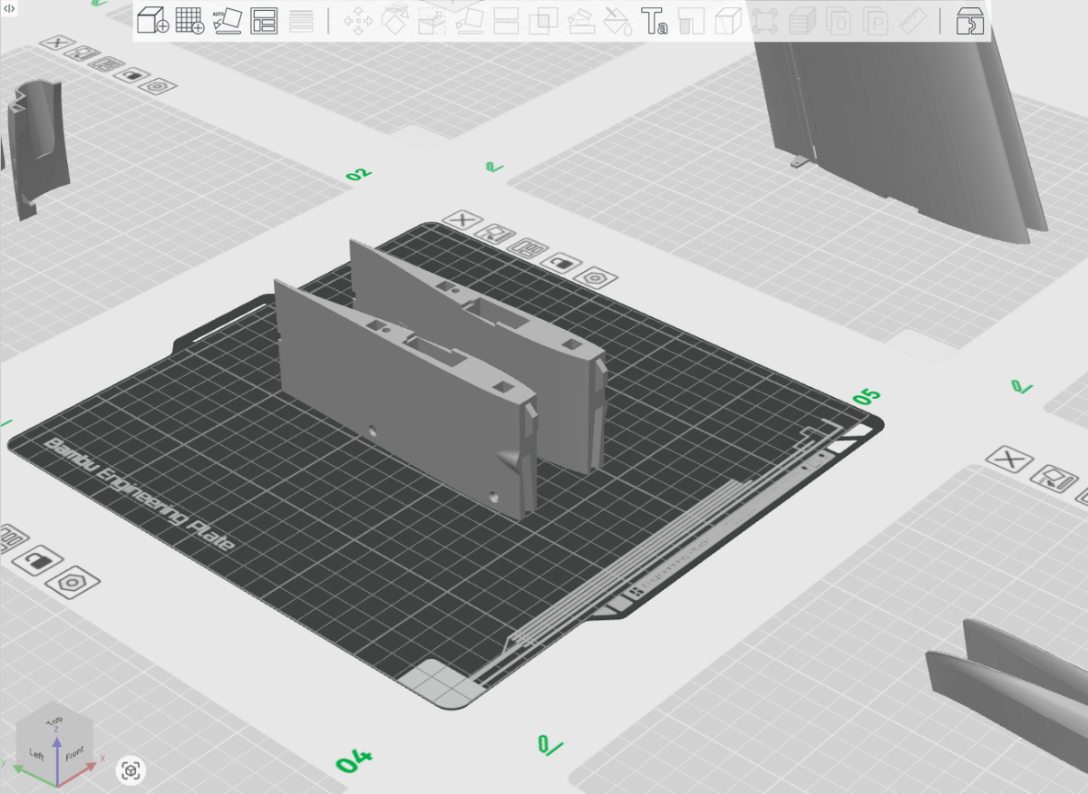 Spectre inner wing sections arranged on the build plate