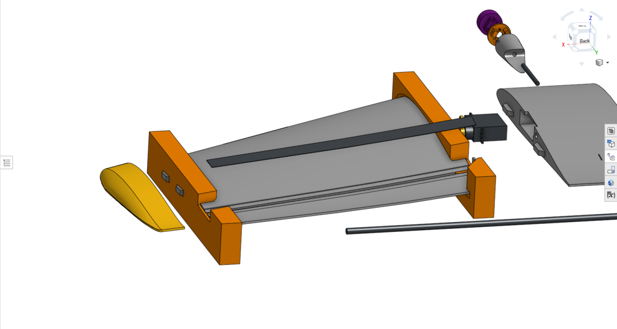Twisted elevon jig